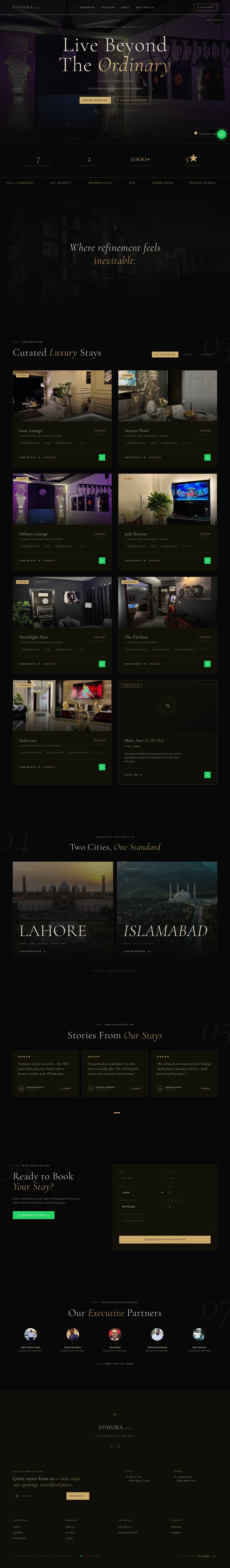 Stayora Living website